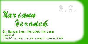 mariann herodek business card